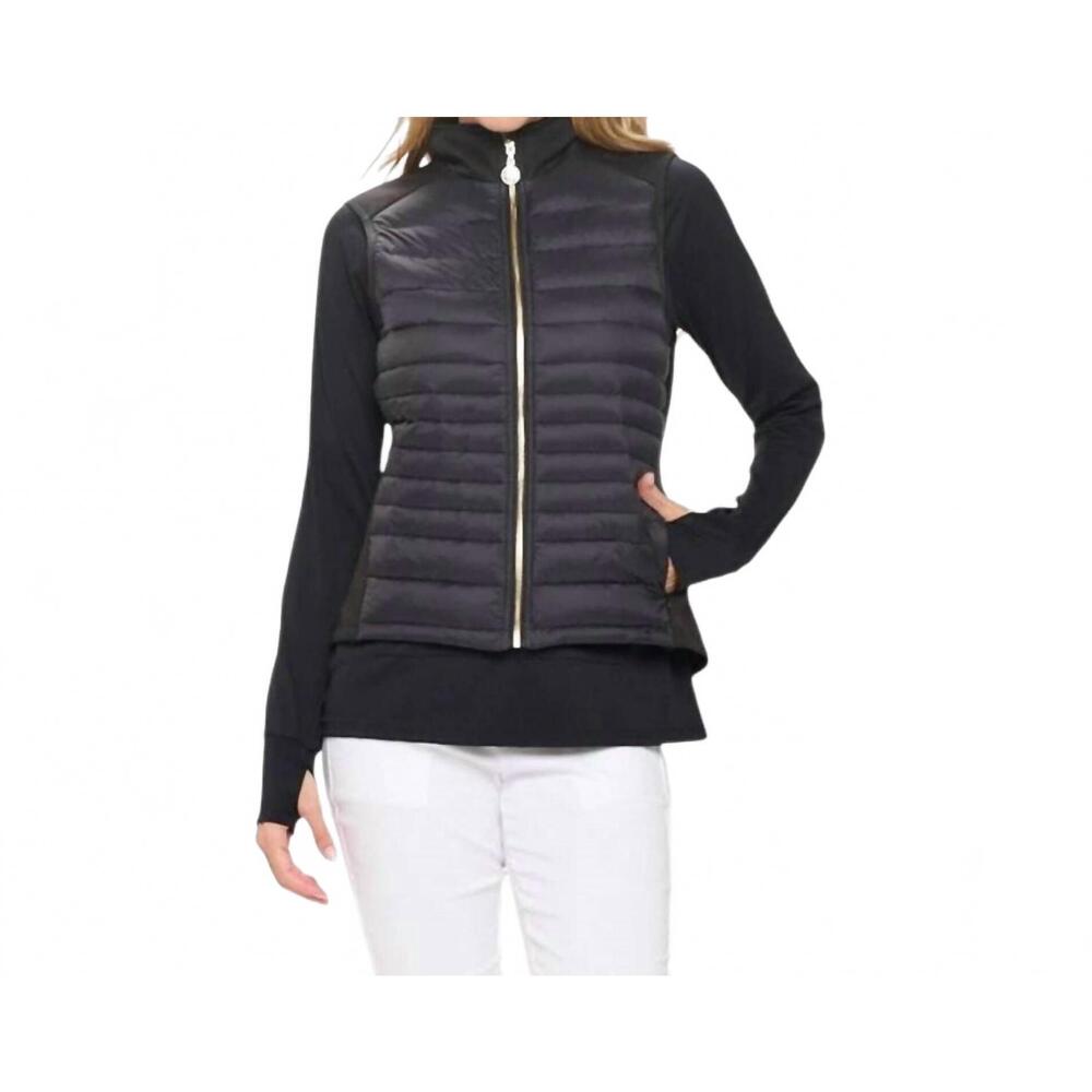NEW ARYEH samantha quilted vest in black